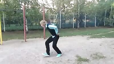 Russian Acrobat Boys Favorite Trick