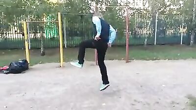 Russian Acrobat Boys Favorite Trick