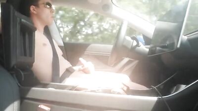 Jerking Off in the Tesla: The Ultimate Amateur Fetish Public Outside Solo Voyeur Twink Young Cute Experience!