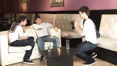 The Photographer Does A Great Job: Action-Packed Bareback Oral Group Sex