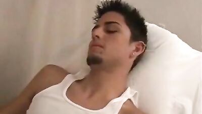 Young Stud in White Boxer Briefs Gets Fondled and Jacked Off