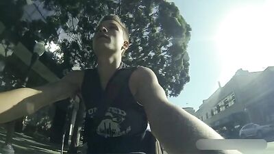 Raw Fuck Invitation: Bicycle Courier meets Hot Customer in Gay Porn Video