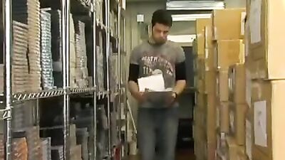 Gay Porn Videos - Cumming Hard in the Warehouse!