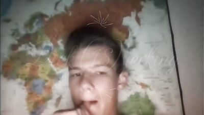 Big Dick Cums Against Bed Sheets!