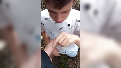 Teen Sucking & Swallowing Adventure in the Woods