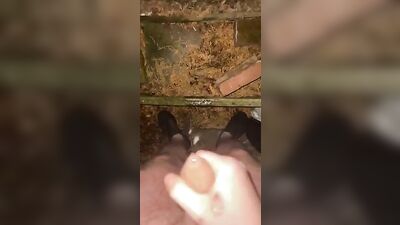 Cumming outside alone - Public Cum Shot Fun