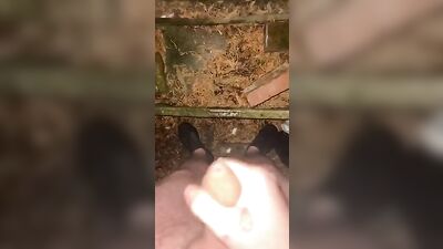 Cumming outside alone - Public Cum Shot Fun