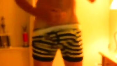 Amateur Cum Shots - First Time Fun with Fit Boy in Sexy Underwear!
