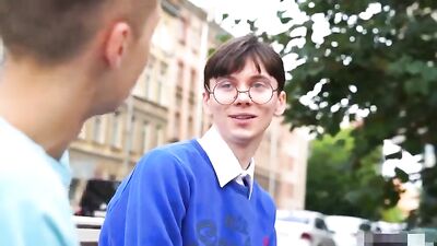 Bareback Blond Boys in Glasses: Passionate Cum Shots!