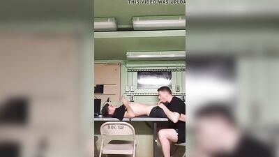 Army buddies suck off & get rough with each others dicks! Amateur porn video!