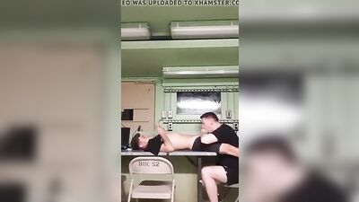 Army buddies suck off & get rough with each others dicks! Amateur porn video!