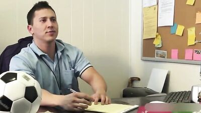 Hot Young Athlete Gets Personal Training with Coach