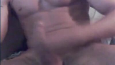 Alpha Frat Muscle Boy Cum Shots on Webcam!