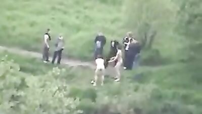 Gangbang in Public: Amateur Bisexual Fetish First Time Fun