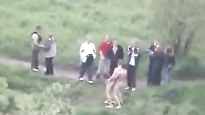 Gangbang in Public: Amateur Bisexual Fetish First Time Fun