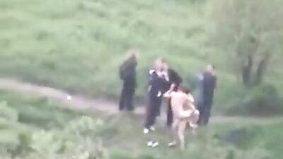 Gangbang in Public: Amateur Bisexual Fetish First Time Fun