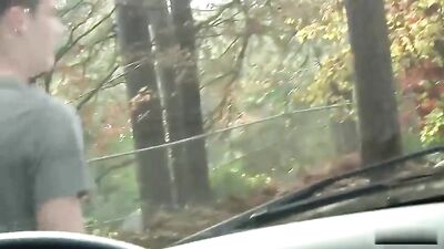 Gay Ride: Blond Amateurs Take on Public Oral Adventure!