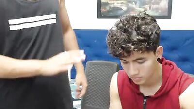 Gangbang with Gay Twinks on Web-Cam - Oral Exploration & More!