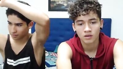 Gangbang with Gay Twinks on Web-Cam - Oral Exploration & More!