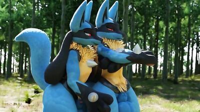 Two Lucarios Fucking: Bareback Adventure