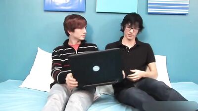 Young Nerdy Cumshots: Bareback Fooling Around!