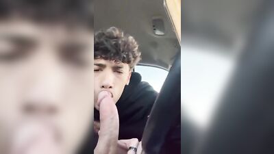 Gay Porn Threesome: Friends Share Their Cocks on Ride Home!