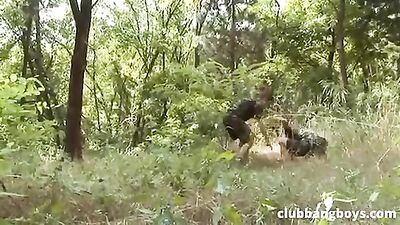 Gangbanged Army Twinks: Public Outdoor Raw Sex!