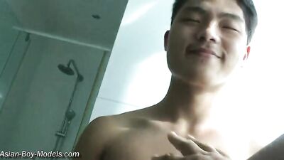 Asian Wrestler Roped Cock - Hands Bound, Cocks Played!