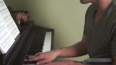 Raw Fucking Pianist with 8-inch Cock: Bareback Cum Shots
