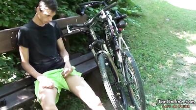 Gay Porn Twinks Bike Trip Outdoors Cum Shots Cocks Vintage.