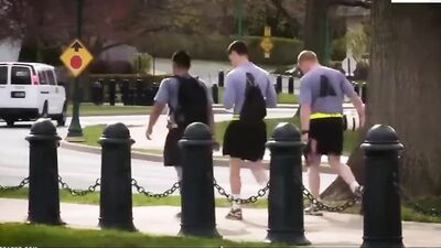 Military Boyz Flip-Flop: Double Bareback Penetration