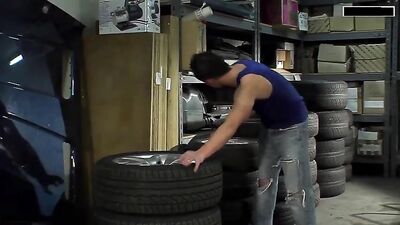 Raw Fucking Cum Shots: The Best Tire Shop Employee Service