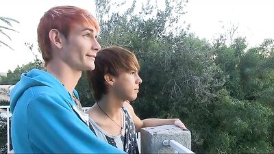 Twink Sunset Delights: Cum-Filled Anal Fun