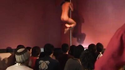 Pole Sharing Threesome: Cum-filled Action with Twinks!