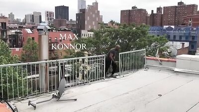 Black Daddys Rooftop Rendezvous - Jacen Zhus Gay Porn Adventure