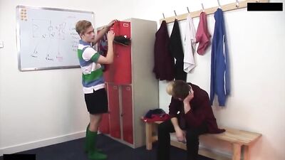 Flipping Freshmen - Bareback in the Locker Room