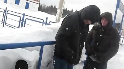 Snowy Fun Amateurs - Drunk Lads in Gay Porn Videos!