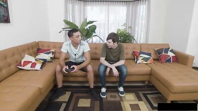 Gay Porn Cutie Twink Banged by Big Brother - The Ultimate Interracial Experience!