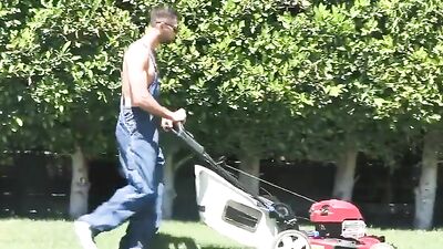 Fucking the gardener at home