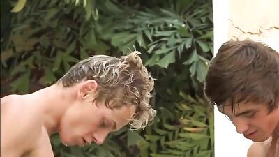 Hot Summer Threesome Bareback! Gay Porn Video