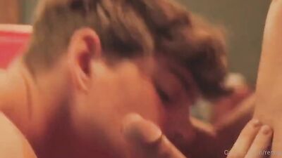 Barbers Boys: Raw and Ready - Bareback Action with Twinks Cumming!