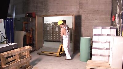 Handsome Worker Gets Oral and Bareback Action with His Hunky Colleague in the Office