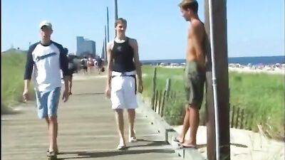 Gay Porn Threeway Beach Buddies Bareback