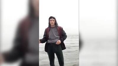 German Twink Jerks Off in Winter: Baltic Cumshot Delight!