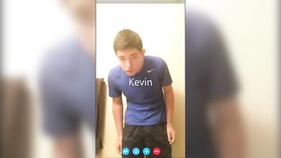 Golden Showers in Bathroom - Skype Twink Jerks Off