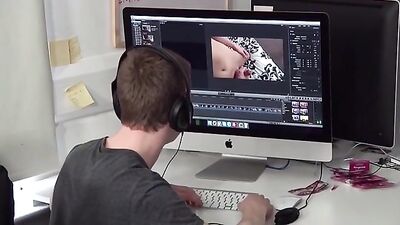 Porn Editing Interrupted - Action Cum Shots!