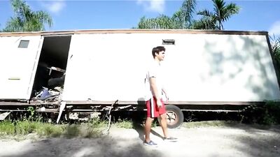 Young Hitchhiker d and Used: Bareback Amateur Ass Play