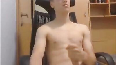 Gay Teen Masturbates Again in Bedroom Porn