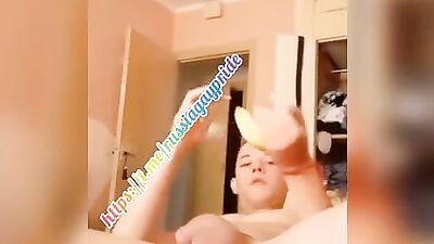 Picking up the Banana: Amateur Gay Solo Action in Pickle Video!