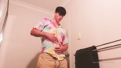 Cumming Cute Muscle Boys Room Show - Big Cocks Fit Amateur Straight Boys Solo Jacking Off!